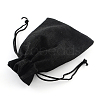 Polyester Imitation Burlap Packing Pouches Drawstring Bags X-ABAG-R005-9x7-09-3