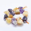 Rough Natural Amethyst and Citrine Beads Strands G-K203-60-2