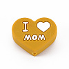 Mother's Day Father's Day Food Grade Eco-Friendly Silicone Focal Beads SIL-N002-10C-2