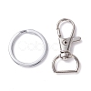 Alloy and Iron Keychain Clasps PALLOY-XCP0001-70-2