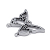Rack Plating Alloy Enamel Pendants PALLOY-F018-15B-02-2