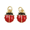 Brass Enamel Charms KK-L241-09G-1