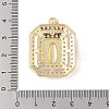 Brass Cubic Zirconia Pendants KK-Z050-32G-01-3