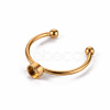 201 Stainless Steel Cuff Pad Ring Settings X-STAS-S080-042A-G-3
