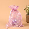 Rectangle Organza Drawstring Bags CON-PW0001-062A-06-1