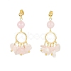 Golden Brass Ring Chandelier Earrings EJEW-TA00289-01-1