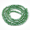Opaque Solid Color Electroplate Glass Beads Strands EGLA-A039-P2mm-A08-2