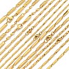 Ion Plating(IP) Golden 201 Stainless Steel Bar Link Necklaces NJEW-K270-10-1