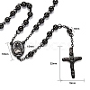 Men's Rosary Bead Necklace with Crucifix Cross NJEW-I011-6mm-04-5