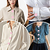 6Pcs Flower Alloy Plastic Cufflinks FIND-CY0001-64-6