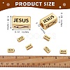 Brass Jesus Tube Beads for Easter KK-L006-041G-2
