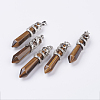 Natural Tiger Eye Big Pointed Pendants G-G738-A-17-1