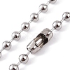 Non-Tarnish 304 Stainless Steel Ball Chain Necklaces for Women NJEW-G135-01C-P-2