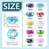 50Pcs 10 Colors Opaque Resin Rondelle European Beads RESI-TA0005-47-4