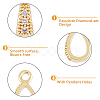 Brass Pave Clear Cubic Zirconia Pendants KK-HY0002-79-3
