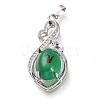 Brass Micro Pave Clear Cubic Zirconia Open Back Bezel Pendant Cabochon Settings ZIRC-I049-09P-3
