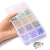 410Pcs 15 Style Transparent Spray Painted Glass Beads GLAA-YW0001-81-4