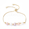 Adjustable Brass Slider Bracelets X-BJEW-JB05149-1