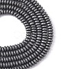 Matte Style Electroplate Non-magnetic Synthetic Hematite Flat Round Beads Strands X-G-M007-77-2