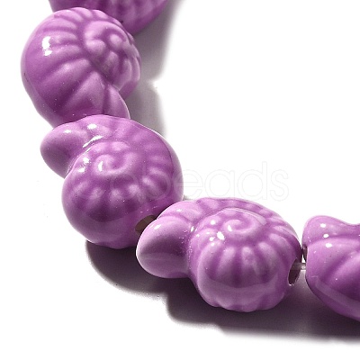 Glazed Porcelain Beads Strands X-PORC-I028-02F-1