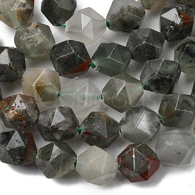 Natural African Bloodstone Beads Strands G-Z119-A28-02-1