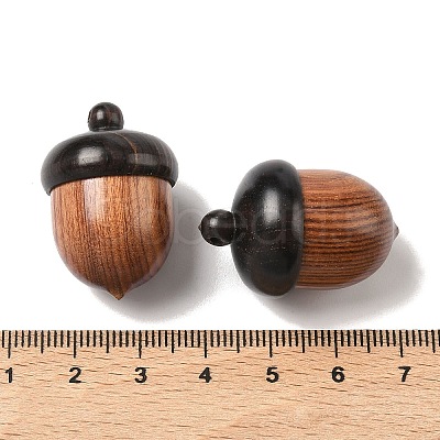 Wooden Acorn Box Jewelry Pendants WOOD-WH0022-06D-1