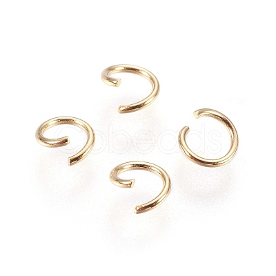 304 Stainless Steel Saw Cut Open Jump Rings STAS-P212-19G-08-1