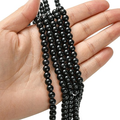 Eco-Friendly Dyed Glass Pearl Round Beads Strands HY-A002-6mm-RB080-1