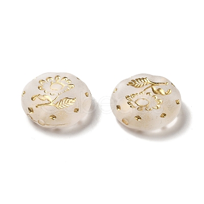 Transparent Plating Acrylic Beads X-OACR-L013-027-1