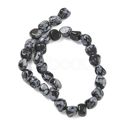 Natural Snowflake Obsidian Beads Strands GG-CBA9392-13-1