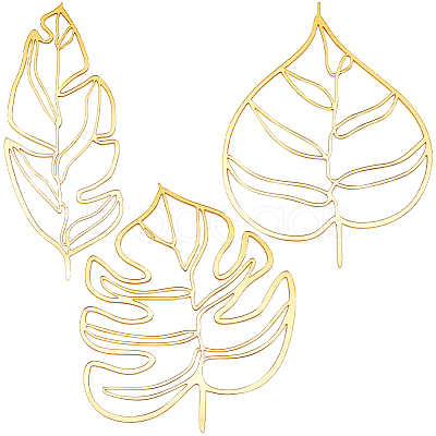 Leaf Acrylic Mirror Wall Stickers OACR-WH0032-06C-1