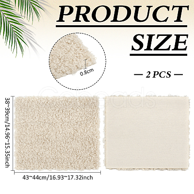 2Pcs Wool Hair Fabric DIY-PH0038-56A-1