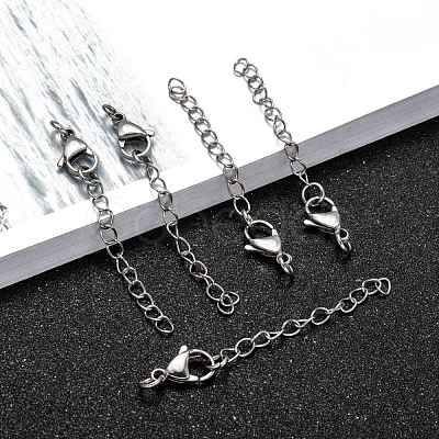 Non-Tarnish 304 Stainless Steel Chain Extender X-STAS-O083-07-1