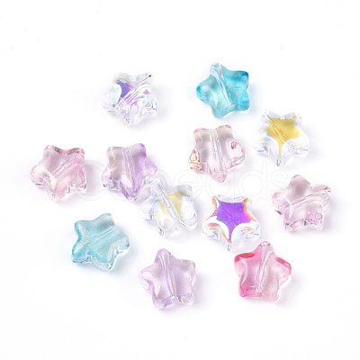 Electroplate Glass Beads X-EGLA-E059-G-1