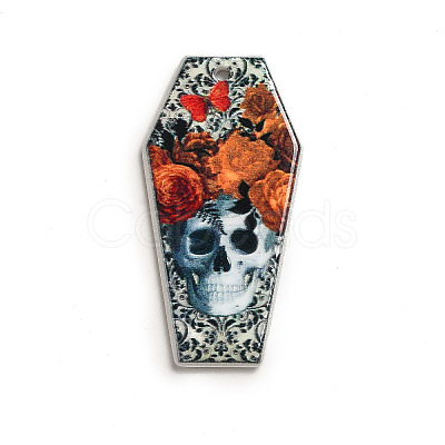 Halloween Printed Acrylic Pendants MACR-K330-20B-1