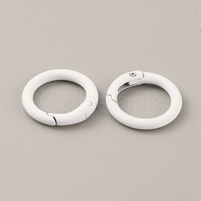 Spray Painted Alloy Spring Gate Rings FIND-WH0120-89A-09-1