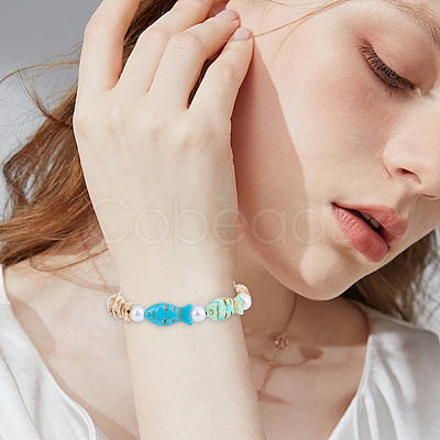 50Pcs 5 Colors Synthetic Turquoise Beads TURQ-SC0001-36-1