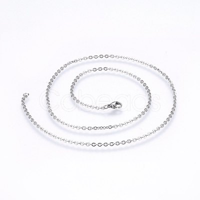Non-Tarnish 304 Stainless Steel Cable Chains Necklaces NJEW-F226-04P-08-1