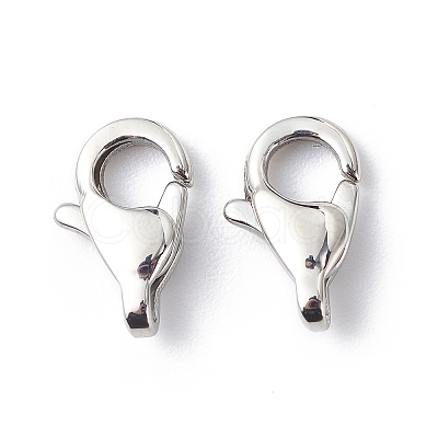 Tarnish Resistant 304 Stainless Steel Lobster Claw Clasps STAS-Q048-1-1