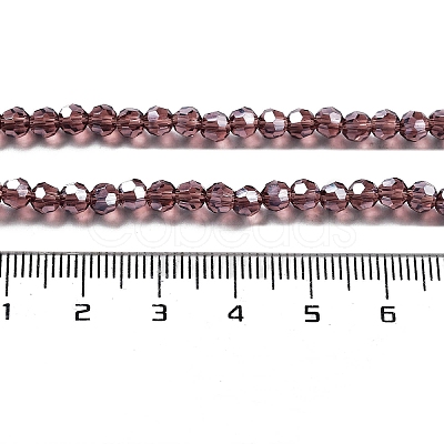 Electroplate Transparent Glass Beads Strands EGLA-A035-T4mm-A13-1