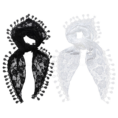 2Pcs 2 Colors Cloth Polyester Headbands for Woman OHAR-CY0001-02-1