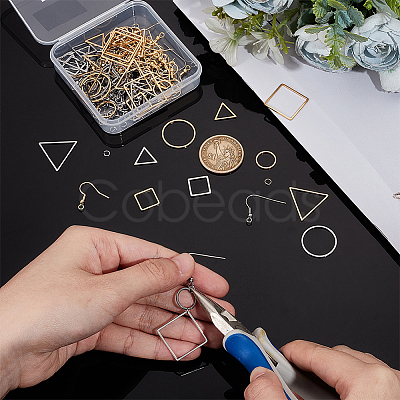 Geometric Charm Drop Earring DIY Making Kit DIY-UN0003-01-1