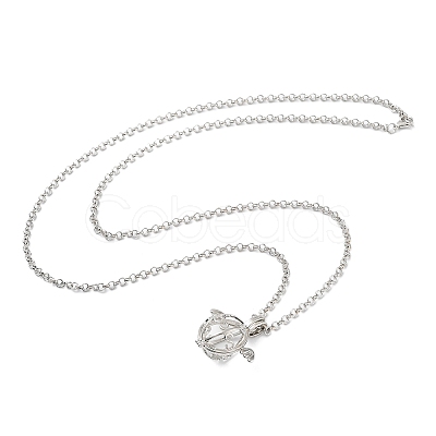 Brass Pendant Necklaces NJEW-P299-A06-P-1