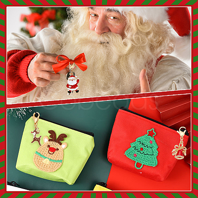 28Pcs 7 Style Christmas Theme Alloy Enamel Pendants HJEW-GA0001-15-1