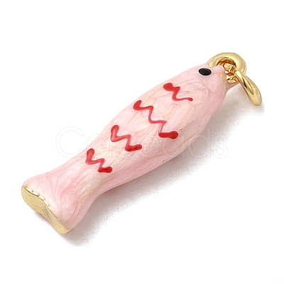 Brass Enamel Pendants KK-H092-08G-1