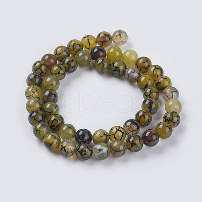 Natural Dragon Veins Agate Beads Strands X-G-G515-8mm-02A-1