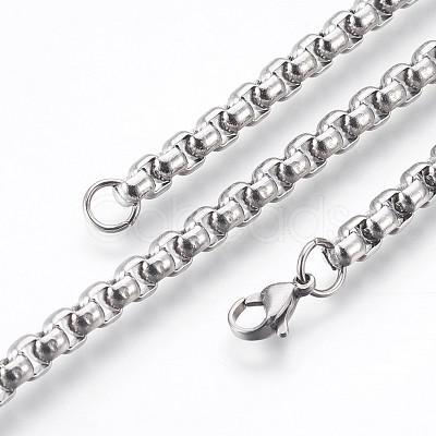 Tarnish Resistant 304 Stainless Steel Box Chain Bracelets BJEW-P236-24P-1