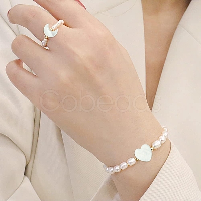 40Pcs 4 Styles Natural Freshwater Shell Beads Sets BSHE-YW0001-25-1