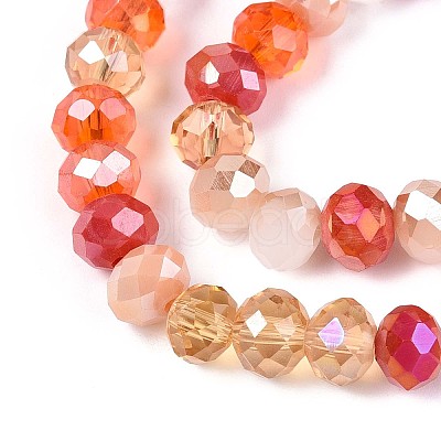 Electroplate Glass Beads Strands EGLA-N022-02A-A01-1