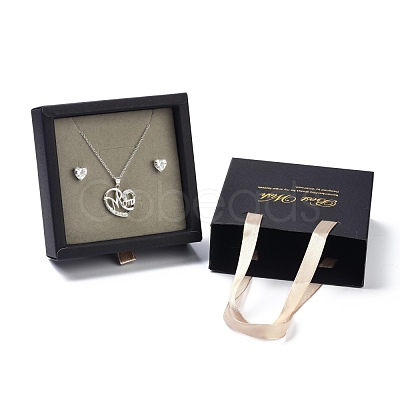 Paper Drawer Jewelry Set Box CON-P015-03A-1